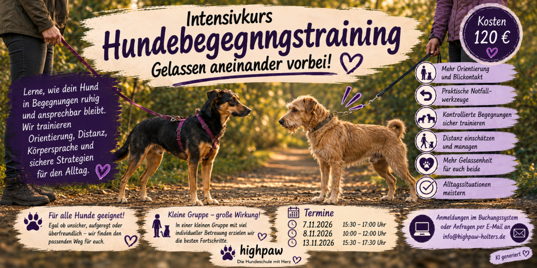 Intensivkurs Hundebegegnungstraining - gelassen aneinander vorbei